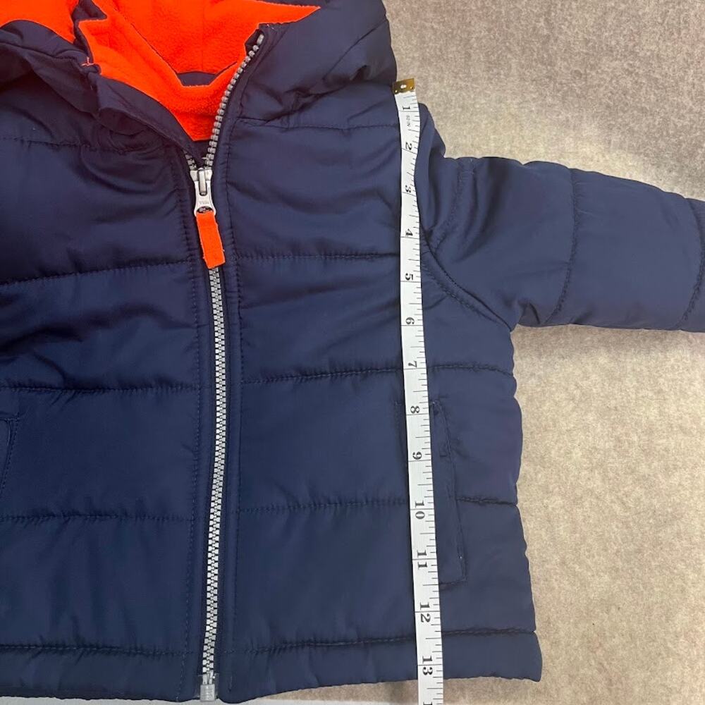 Carter's Kids Blue Dino Winter Coat Dinosaur Snow Jacket Size 24mo - Picture 8 of 10